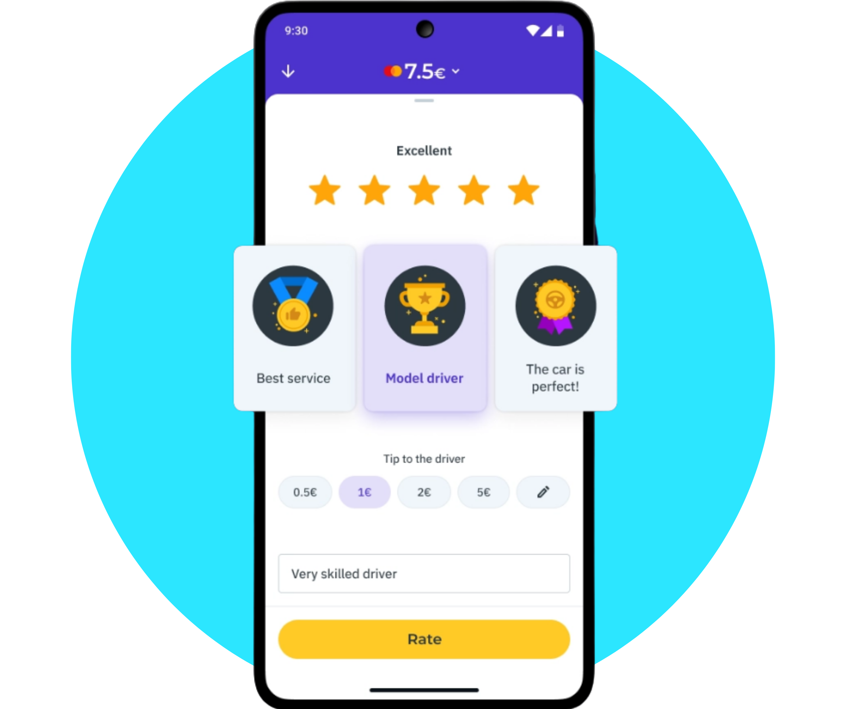New joyride app Rate & Review Drivers