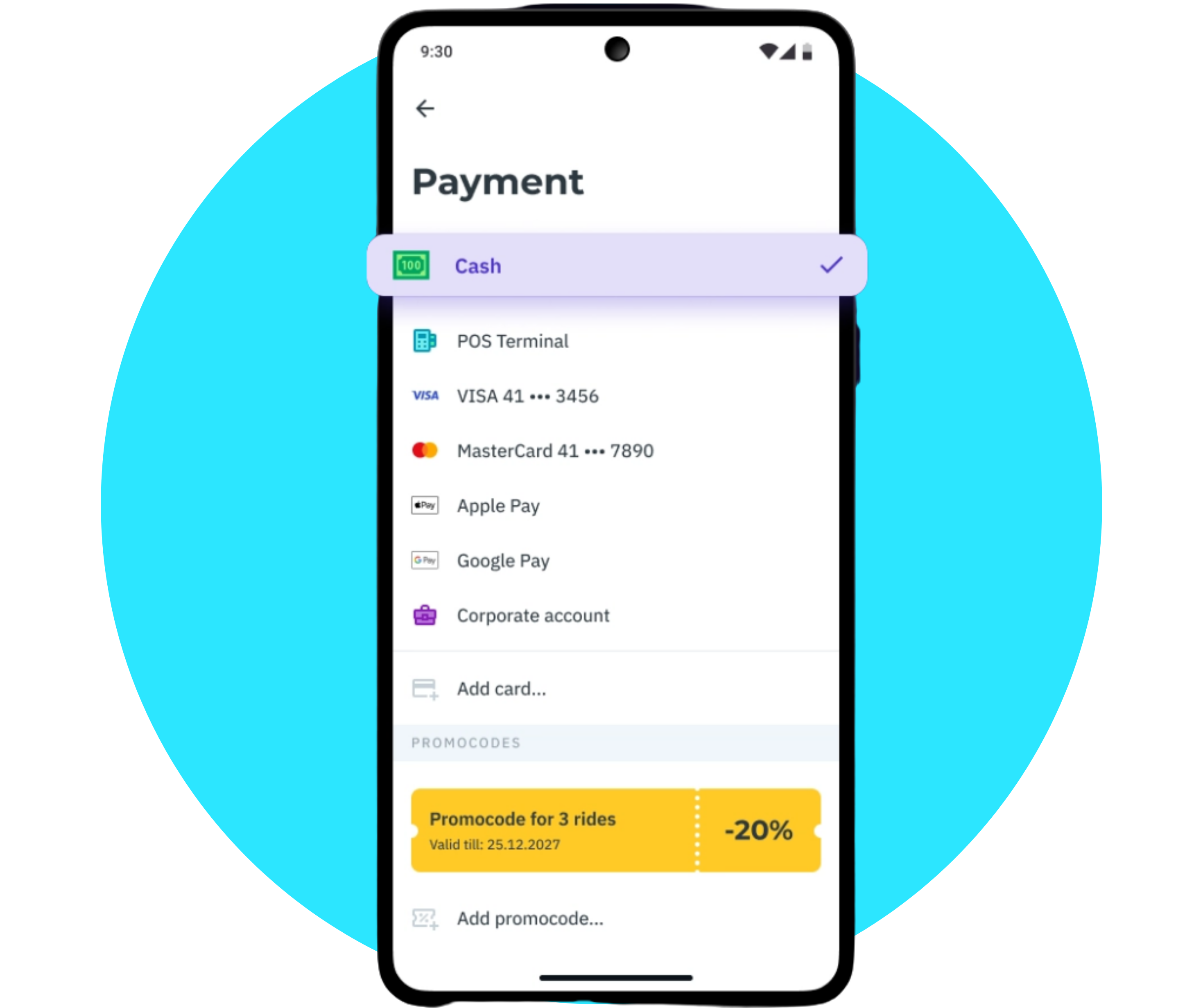 New joyride app flexible card or cash payments 2